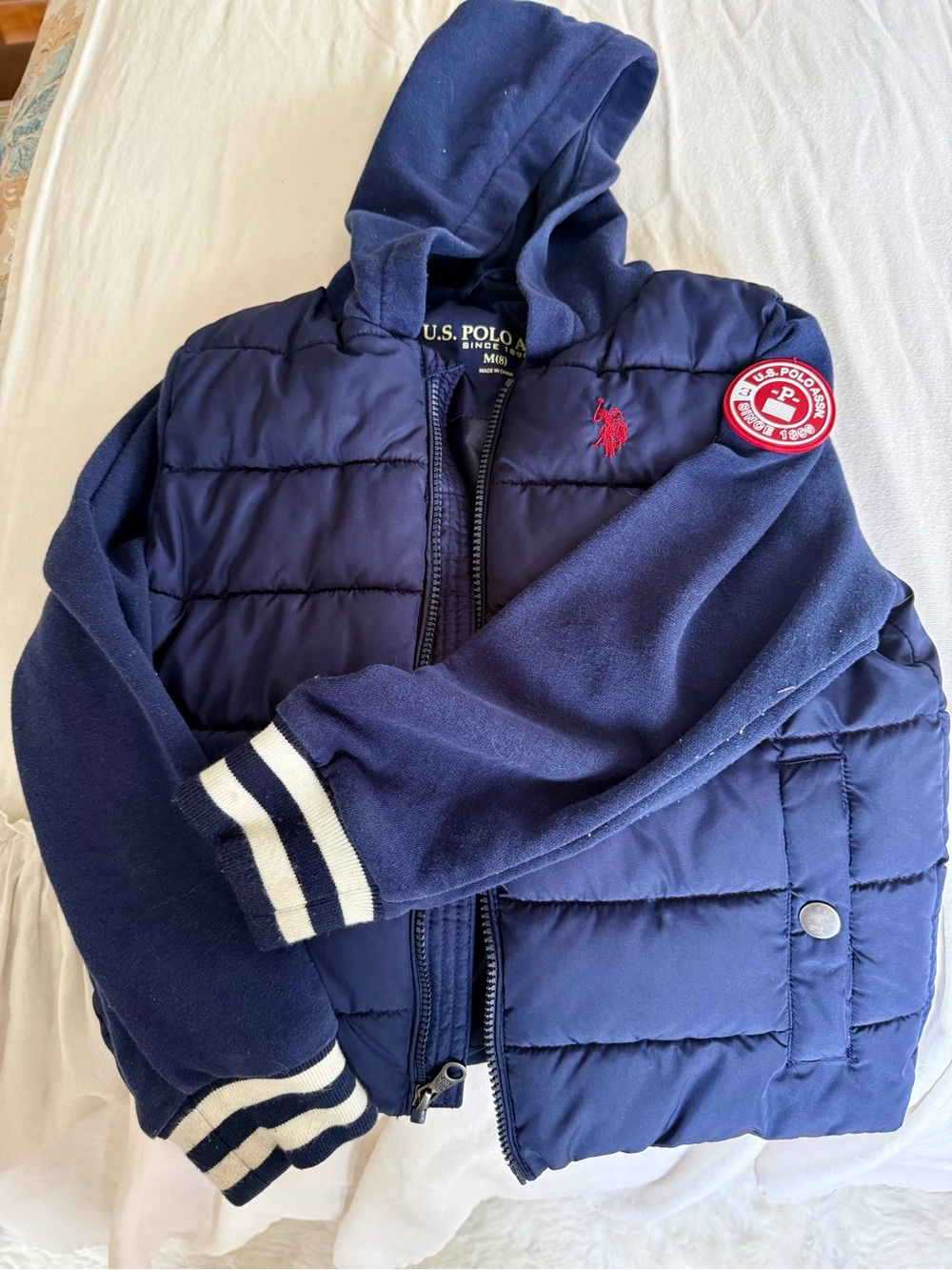 U.S. Polo Assn. Navy Hooded Zip Jacket